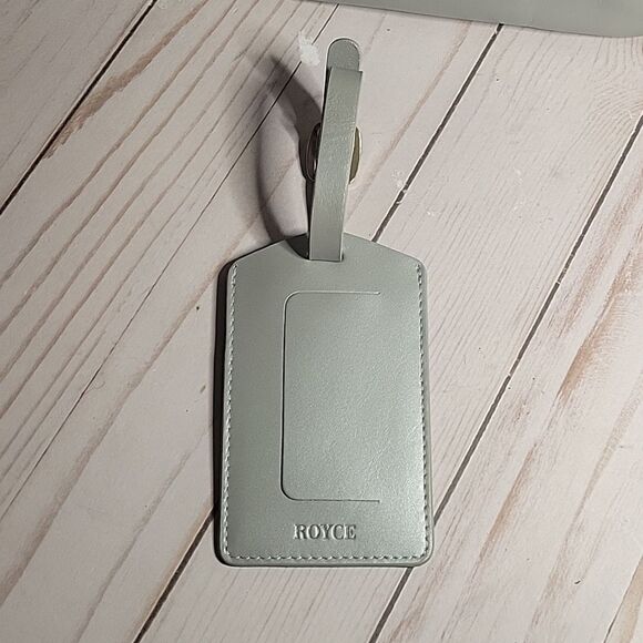 ROYCE New York Leather Zippered Travel Tech Organizer Case Luggage Tag Comp Logo - Picture 5 of 13